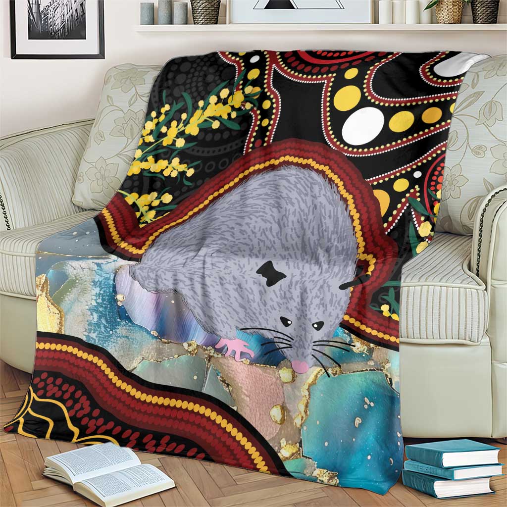 Australia Possum Blanket Aboriginal Art Mix Aussie Opal