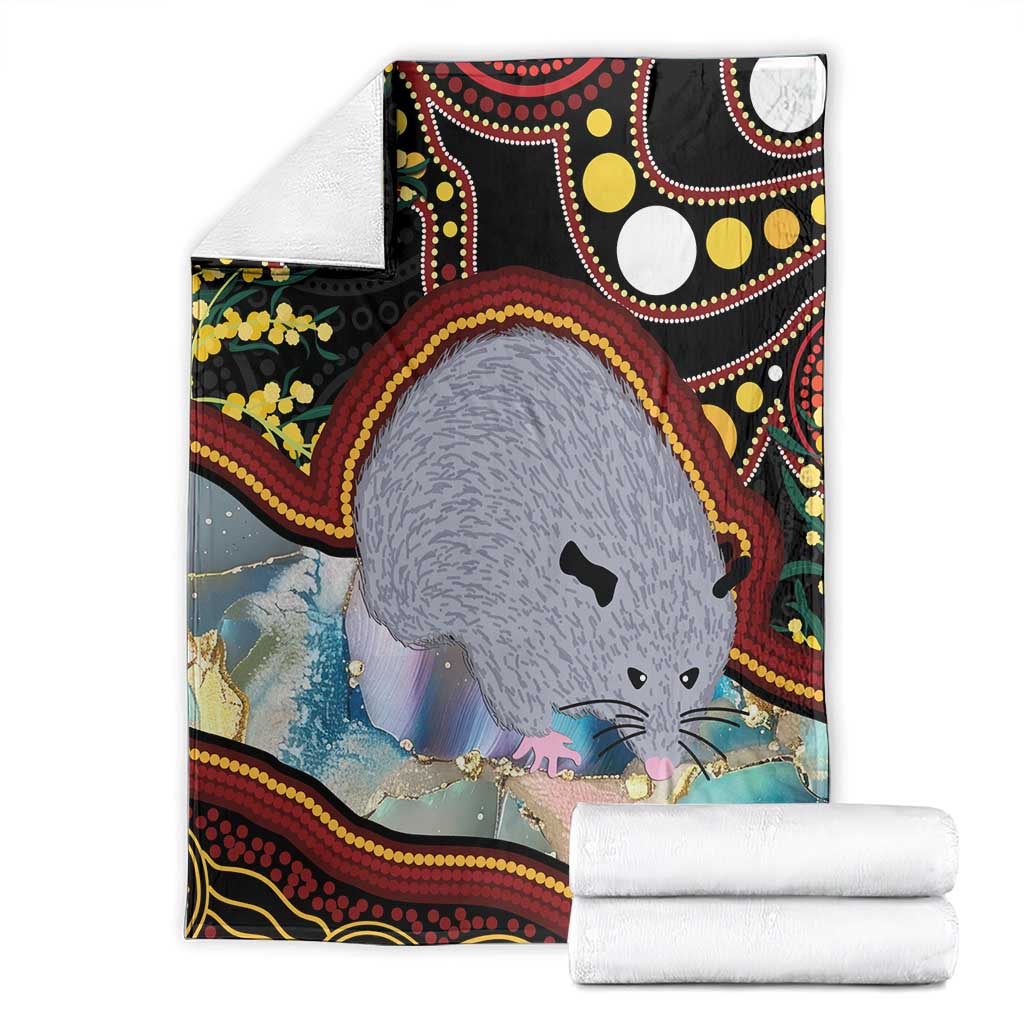 Australia Possum Blanket Aboriginal Art Mix Aussie Opal