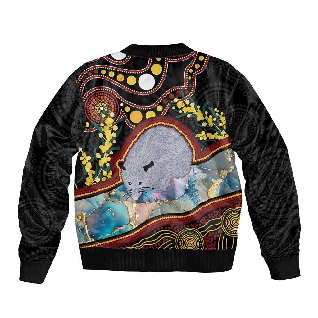 Australia Possum Bomber Jacket Aboriginal Art Mix Aussie Opal