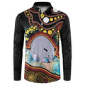 Australia Possum Button Sweatshirt Aboriginal Art Mix Aussie Opal