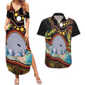 Australia Possum Couples Matching Summer Maxi Dress and Hawaiian Shirt Aboriginal Art Mix Aussie Opal
