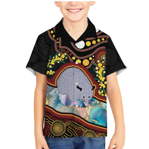 Australia Possum Family Matching Mermaid Dress and Hawaiian Shirt Aboriginal Art Mix Aussie Opal