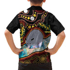 Australia Possum Family Matching Off Shoulder Maxi Dress and Hawaiian Shirt Aboriginal Art Mix Aussie Opal