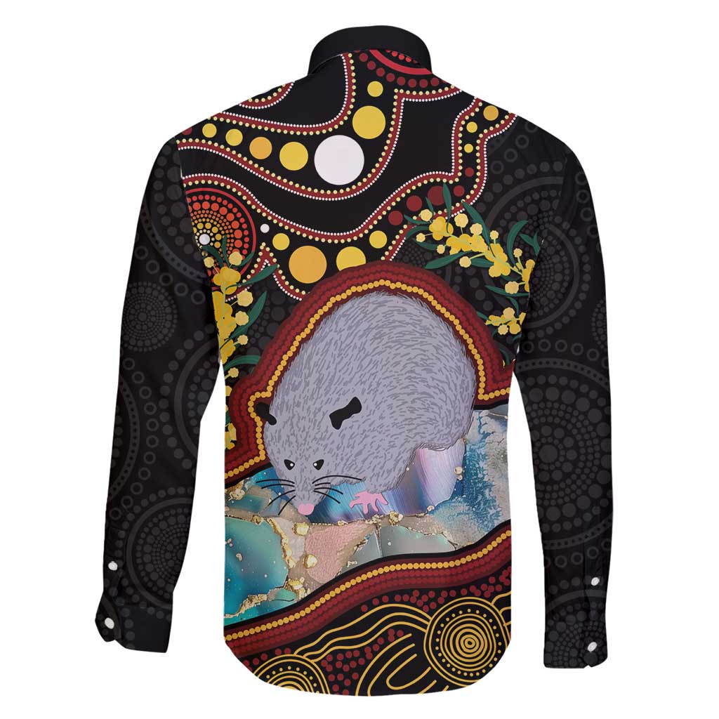 Australia Possum Family Matching Off Shoulder Maxi Dress and Hawaiian Shirt Aboriginal Art Mix Aussie Opal