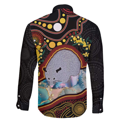 Australia Possum Family Matching Puletasi and Hawaiian Shirt Aboriginal Art Mix Aussie Opal