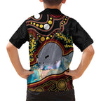 Australia Possum Family Matching Short Sleeve Bodycon Dress and Hawaiian Shirt Aboriginal Art Mix Aussie Opal