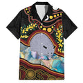 Australia Possum Family Matching Summer Maxi Dress and Hawaiian Shirt Aboriginal Art Mix Aussie Opal