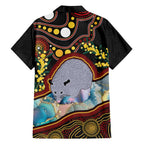 Australia Possum Family Matching Summer Maxi Dress and Hawaiian Shirt Aboriginal Art Mix Aussie Opal
