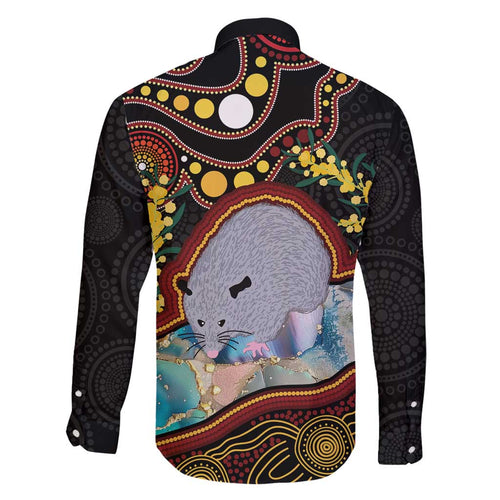 Australia Possum Family Matching Summer Maxi Dress and Hawaiian Shirt Aboriginal Art Mix Aussie Opal