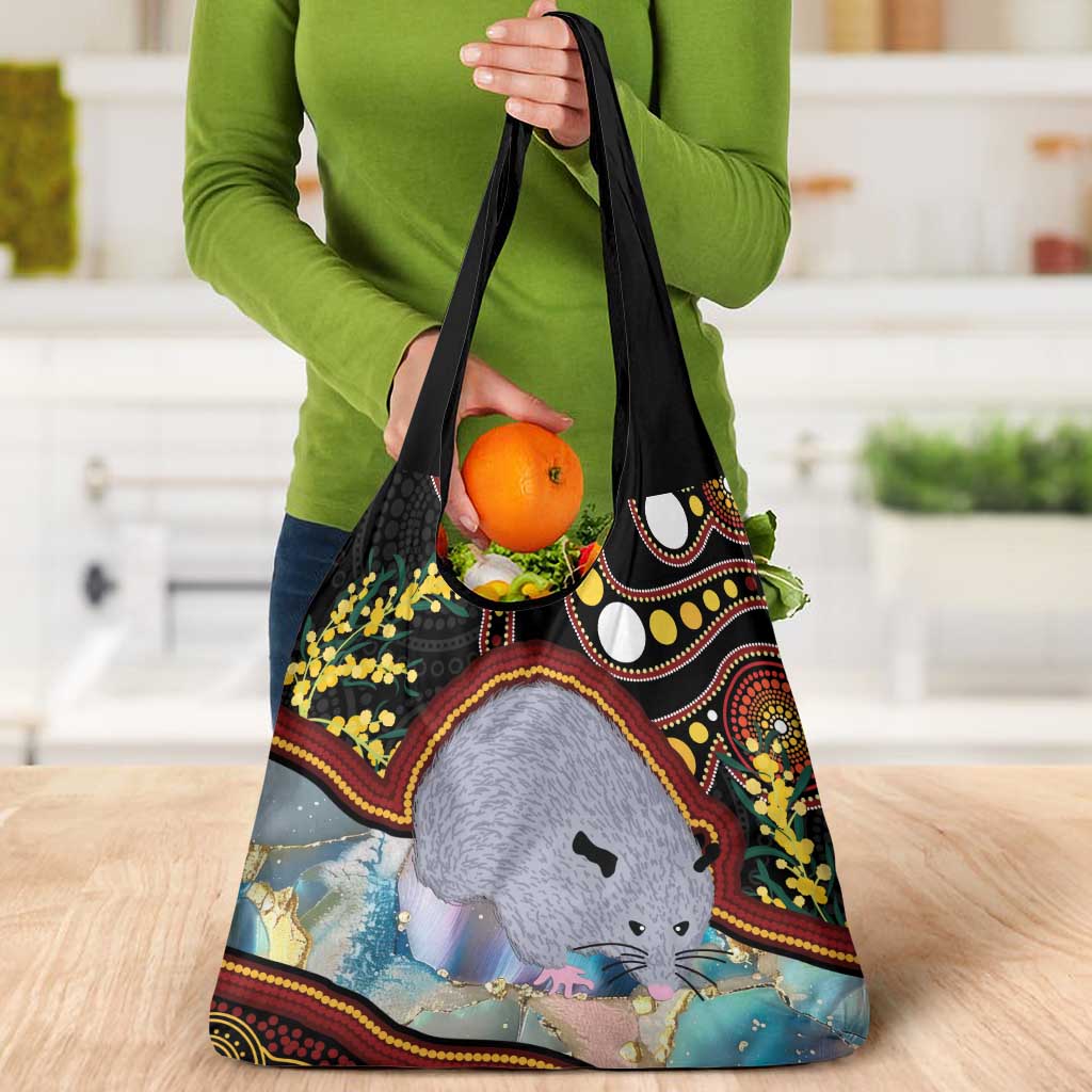 Australia Possum Grocery Bag Aboriginal Art Mix Aussie Opal