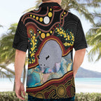 Australia Possum Hawaiian Shirt Aboriginal Art Mix Aussie Opal