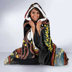 Australia Possum Hooded Blanket Aboriginal Art Mix Aussie Opal