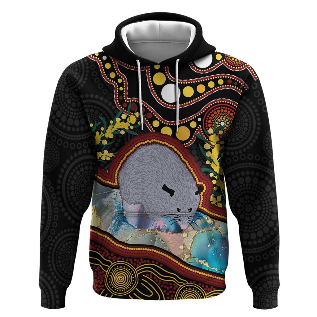 Australia Possum Hoodie Aboriginal Art Mix Aussie Opal