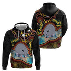 Australia Possum Hoodie Aboriginal Art Mix Aussie Opal