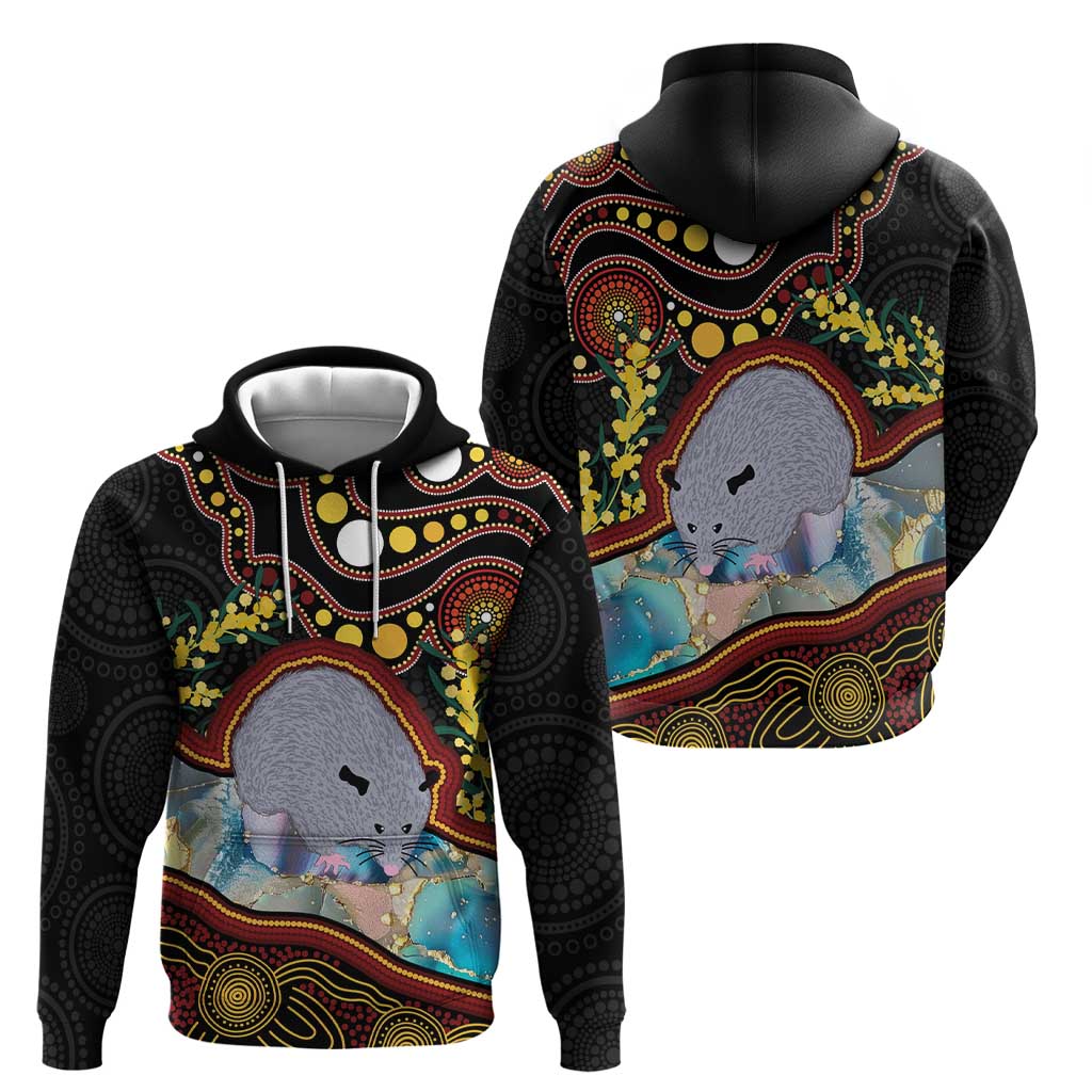 Australia Possum Hoodie Aboriginal Art Mix Aussie Opal