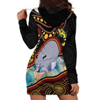 Australia Possum Hoodie Dress Aboriginal Art Mix Aussie Opal