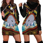 Australia Possum Hoodie Dress Aboriginal Art Mix Aussie Opal