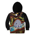 Australia Possum Kid Hoodie Aboriginal Art Mix Aussie Opal