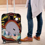 Australia Possum Luggage Cover Aboriginal Art Mix Aussie Opal