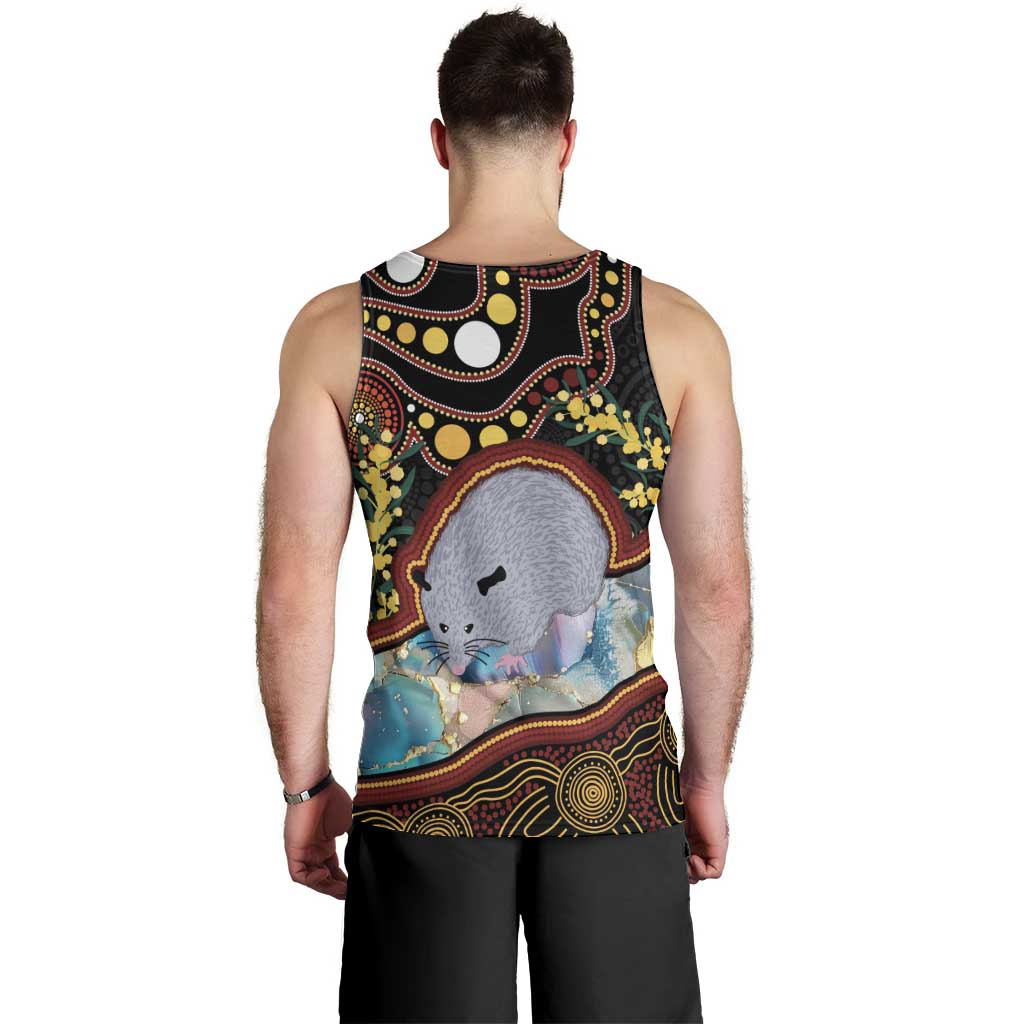 Australia Possum Men Tank Top Aboriginal Art Mix Aussie Opal