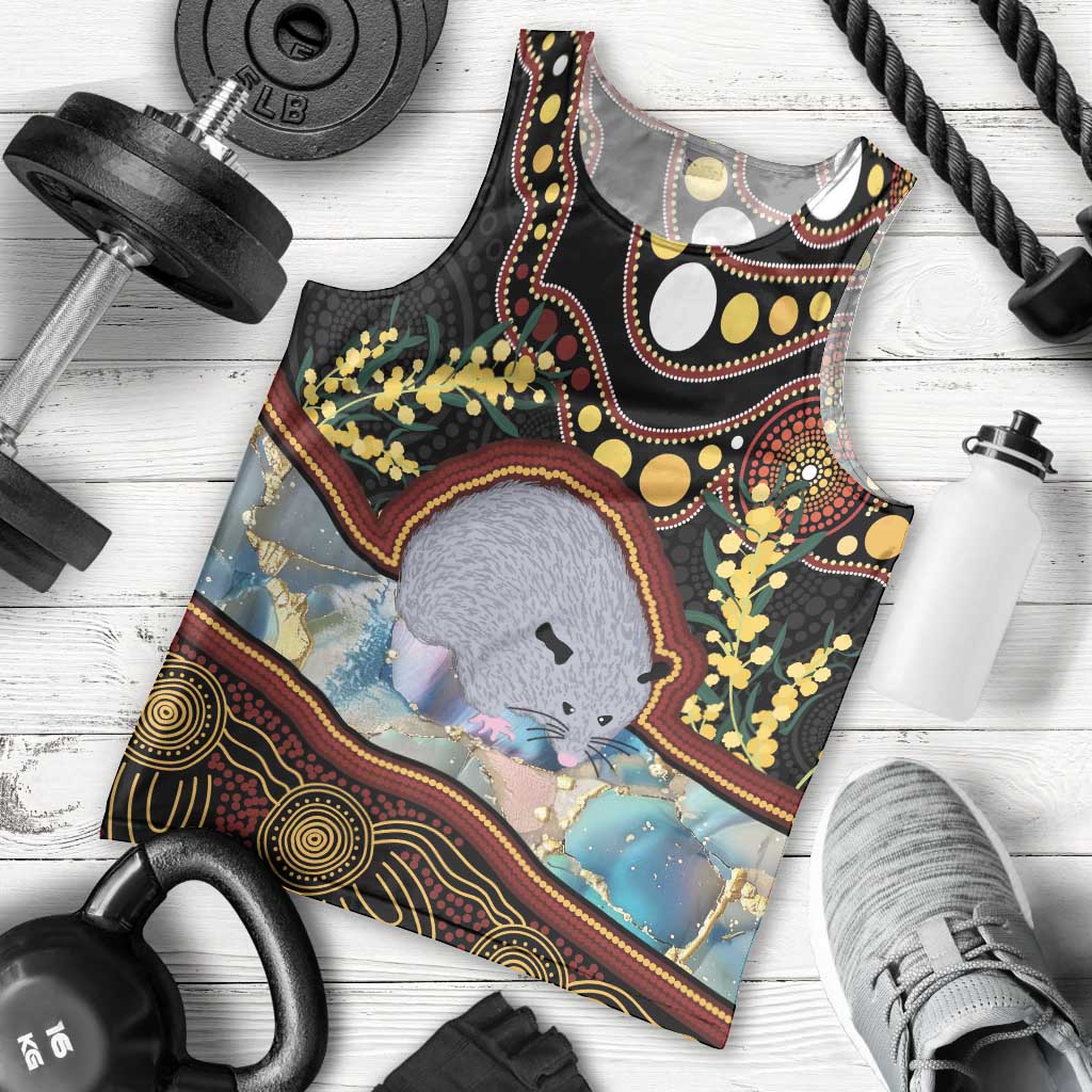 Australia Possum Men Tank Top Aboriginal Art Mix Aussie Opal