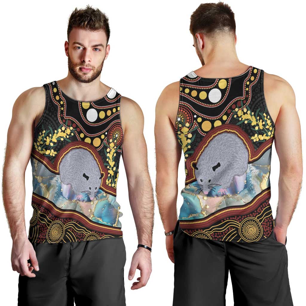 Australia Possum Men Tank Top Aboriginal Art Mix Aussie Opal