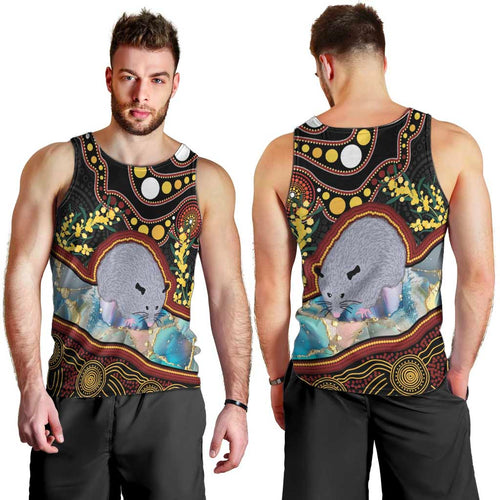 Australia Possum Men Tank Top Aboriginal Art Mix Aussie Opal