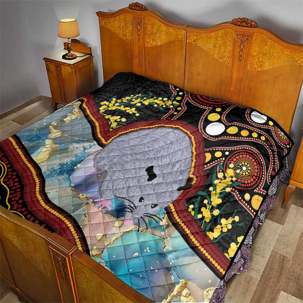 Australia Possum Quilt Aboriginal Art Mix Aussie Opal