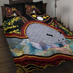 Australia Possum Quilt Bed Set Aboriginal Art Mix Aussie Opal