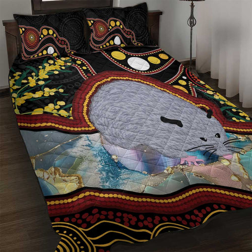 Australia Possum Quilt Bed Set Aboriginal Art Mix Aussie Opal