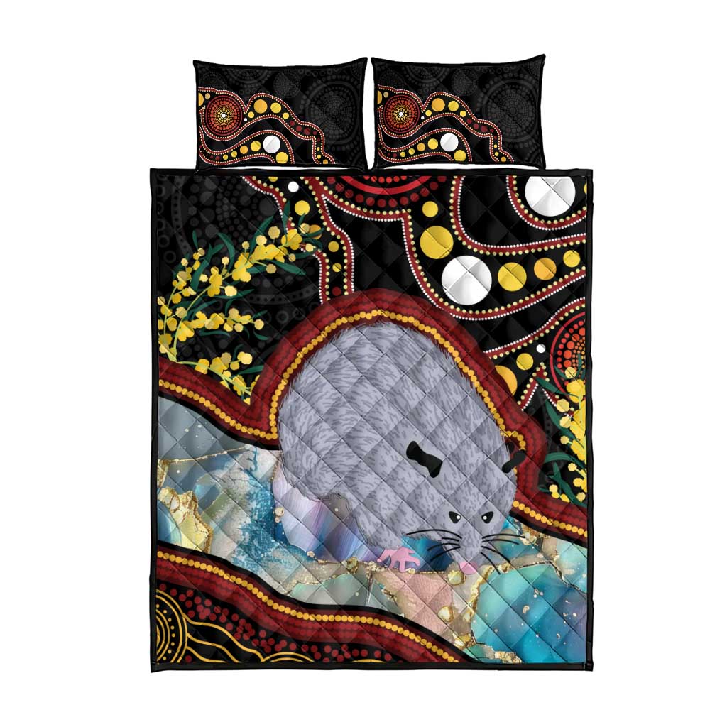 Australia Possum Quilt Bed Set Aboriginal Art Mix Aussie Opal