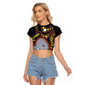 Australia Possum Raglan Cropped T Shirt Aboriginal Art Mix Aussie Opal