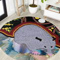 Australia Possum Round Carpet Aboriginal Art Mix Aussie Opal