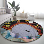 Australia Possum Round Carpet Aboriginal Art Mix Aussie Opal