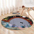 Australia Possum Round Carpet Aboriginal Art Mix Aussie Opal