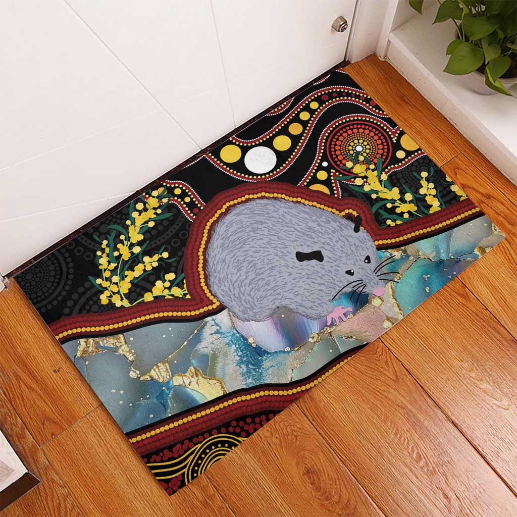 Australia Possum Rubber Doormat Aboriginal Art Mix Aussie Opal