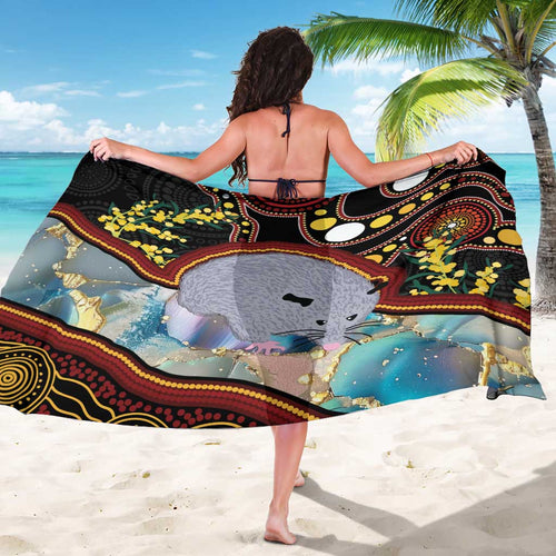 Australia Possum Sarong Aboriginal Art Mix Aussie Opal