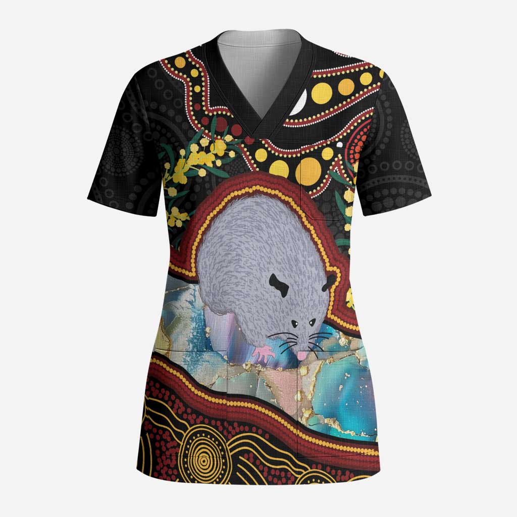 Australia Possum Scrub Top Aboriginal Art Mix Aussie Opal - Aussie Hoodie