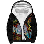 Australia Possum Sherpa Hoodie Aboriginal Art Mix Aussie Opal