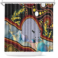 Australia Possum Shower Curtain Aboriginal Art Mix Aussie Opal