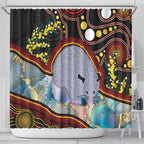 Australia Possum Shower Curtain Aboriginal Art Mix Aussie Opal