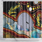 Australia Possum Shower Curtain Aboriginal Art Mix Aussie Opal