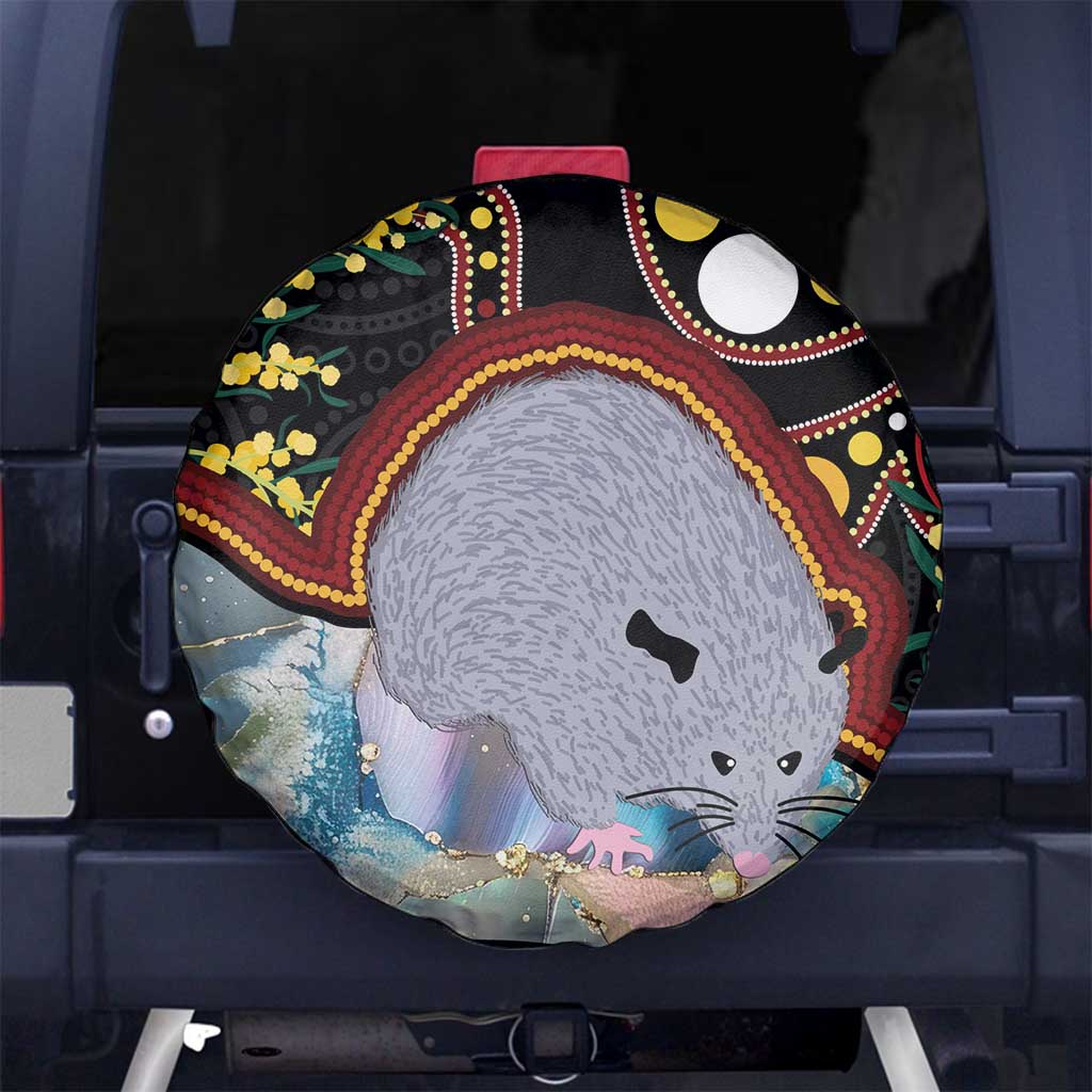 Australia Possum Spare Tire Cover Aboriginal Art Mix Aussie Opal
