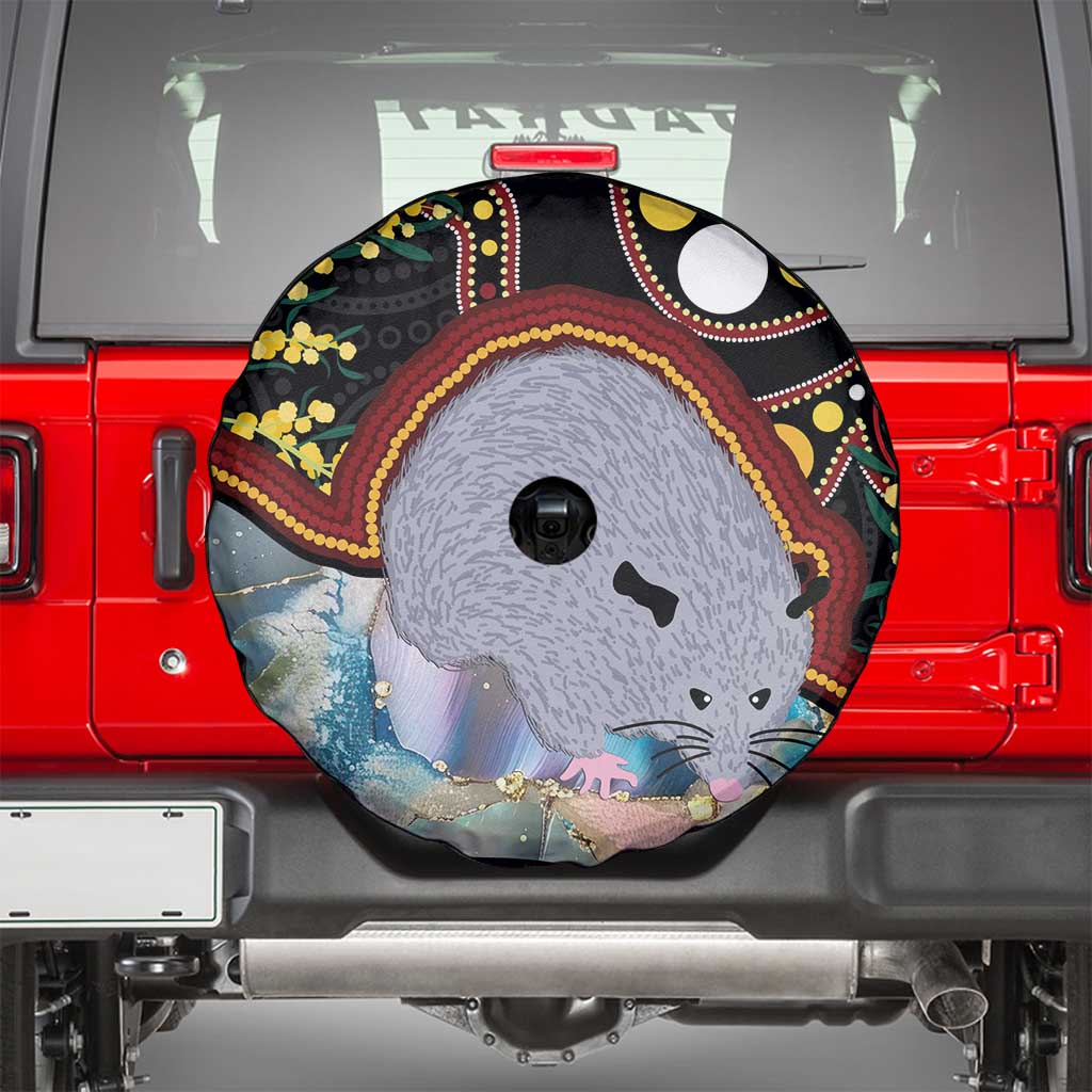 Australia Possum Spare Tire Cover Aboriginal Art Mix Aussie Opal