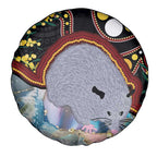 Australia Possum Spare Tire Cover Aboriginal Art Mix Aussie Opal