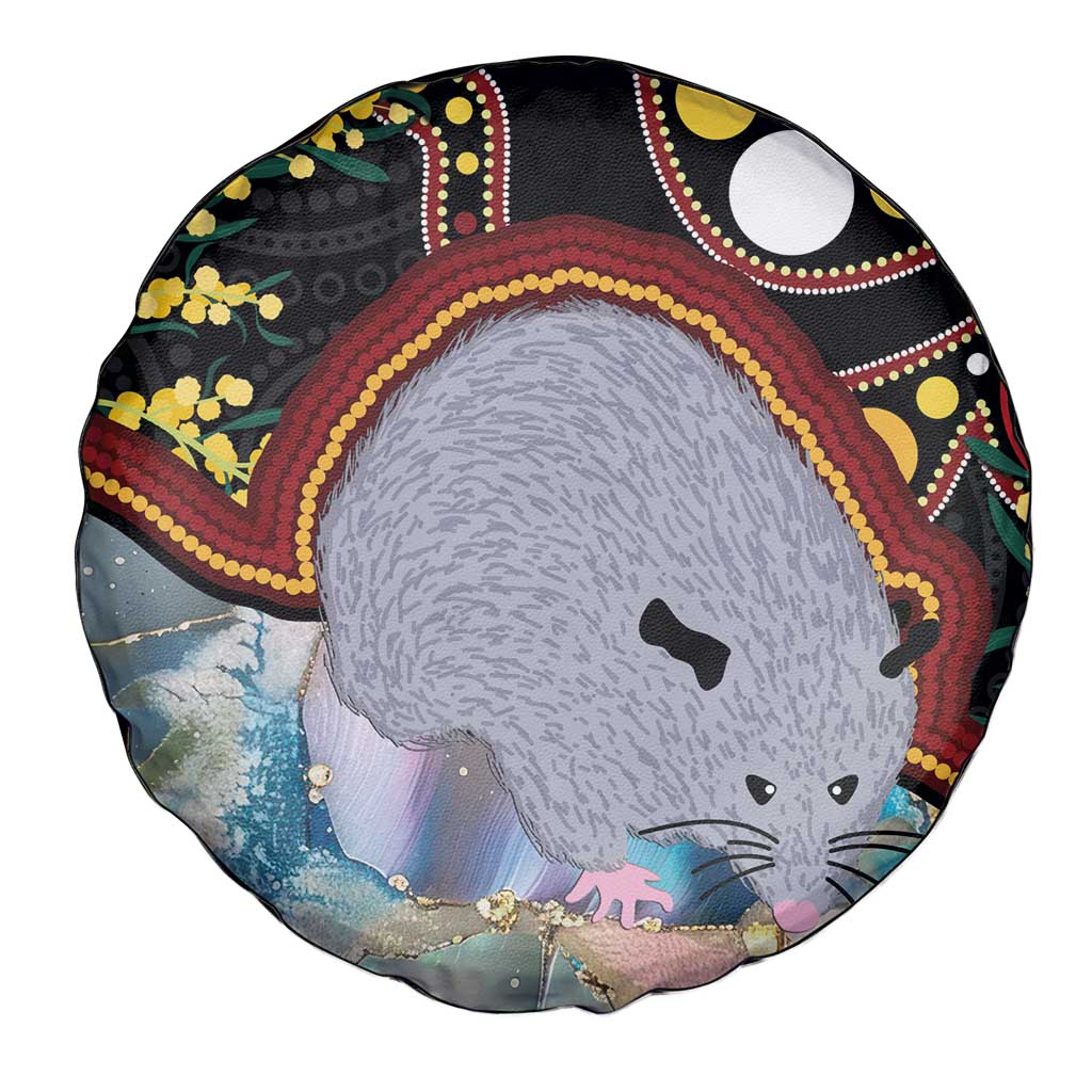 Australia Possum Spare Tire Cover Aboriginal Art Mix Aussie Opal