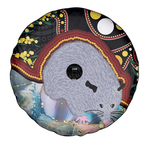 Australia Possum Spare Tire Cover Aboriginal Art Mix Aussie Opal