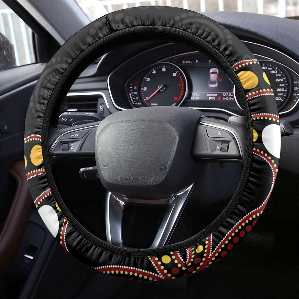 Australia Possum Steering Wheel Cover Aboriginal Art Mix Aussie Opal