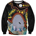Australia Possum Sweatshirt Aboriginal Art Mix Aussie Opal