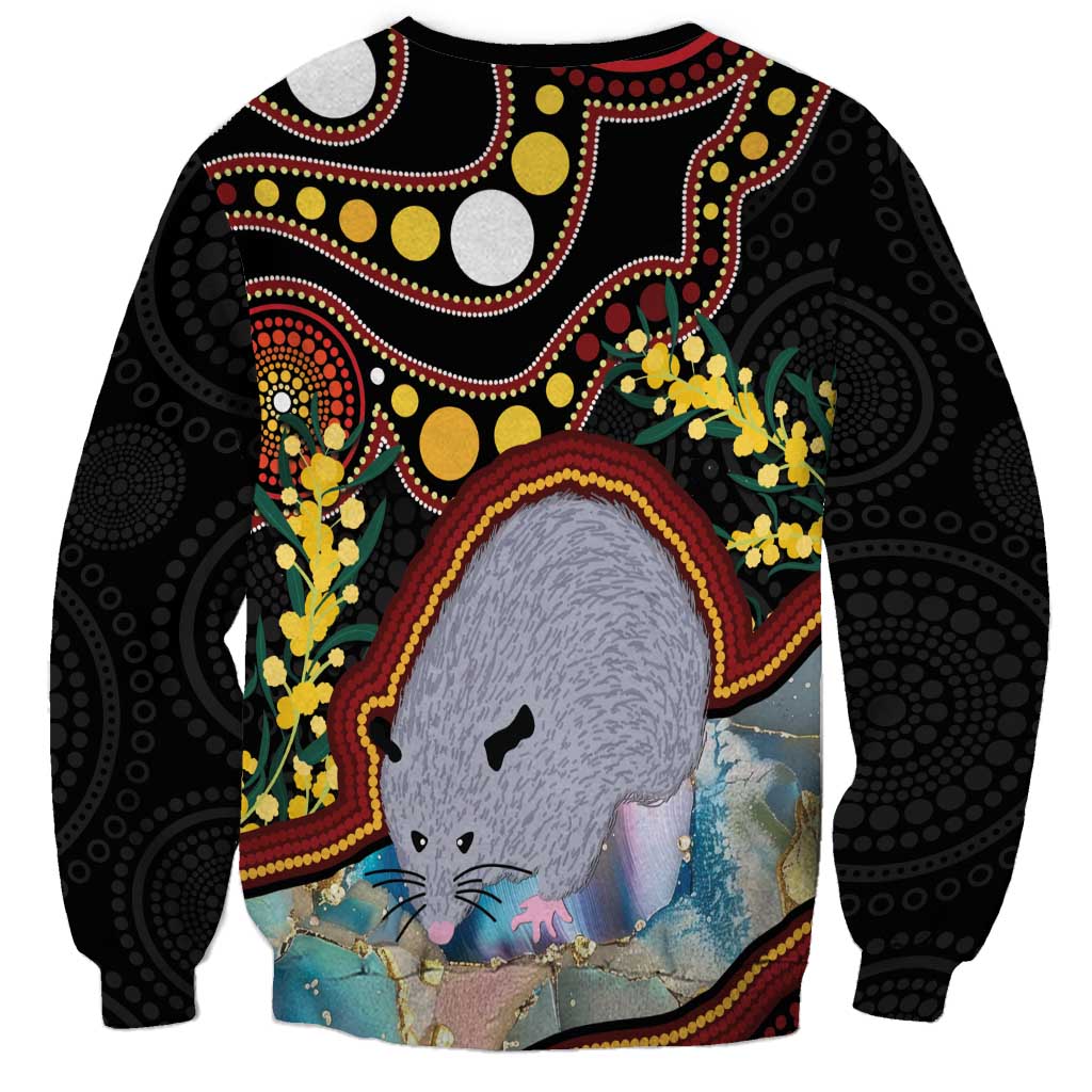 Australia Possum Sweatshirt Aboriginal Art Mix Aussie Opal